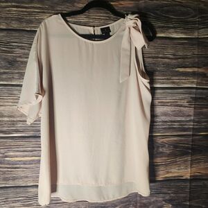 Worthington Cream Blouse with Bow Detail